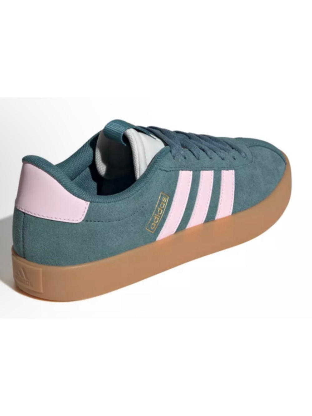 Adidas VL Court 3.0 Sneakers Teal Pink Gum Sole Size 7 - Picture 3 of 5